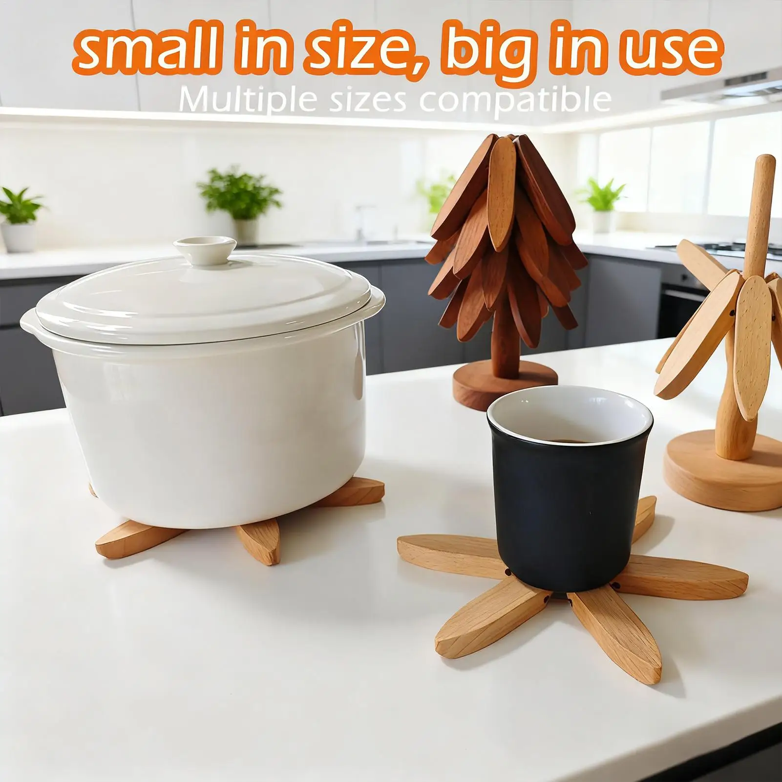 

Wooden Tree Trivet Set Heat Resistant Coasters Christmas Decor Christmas Tree Trivets For Hot Dishes For Kitchen Counter Dishes