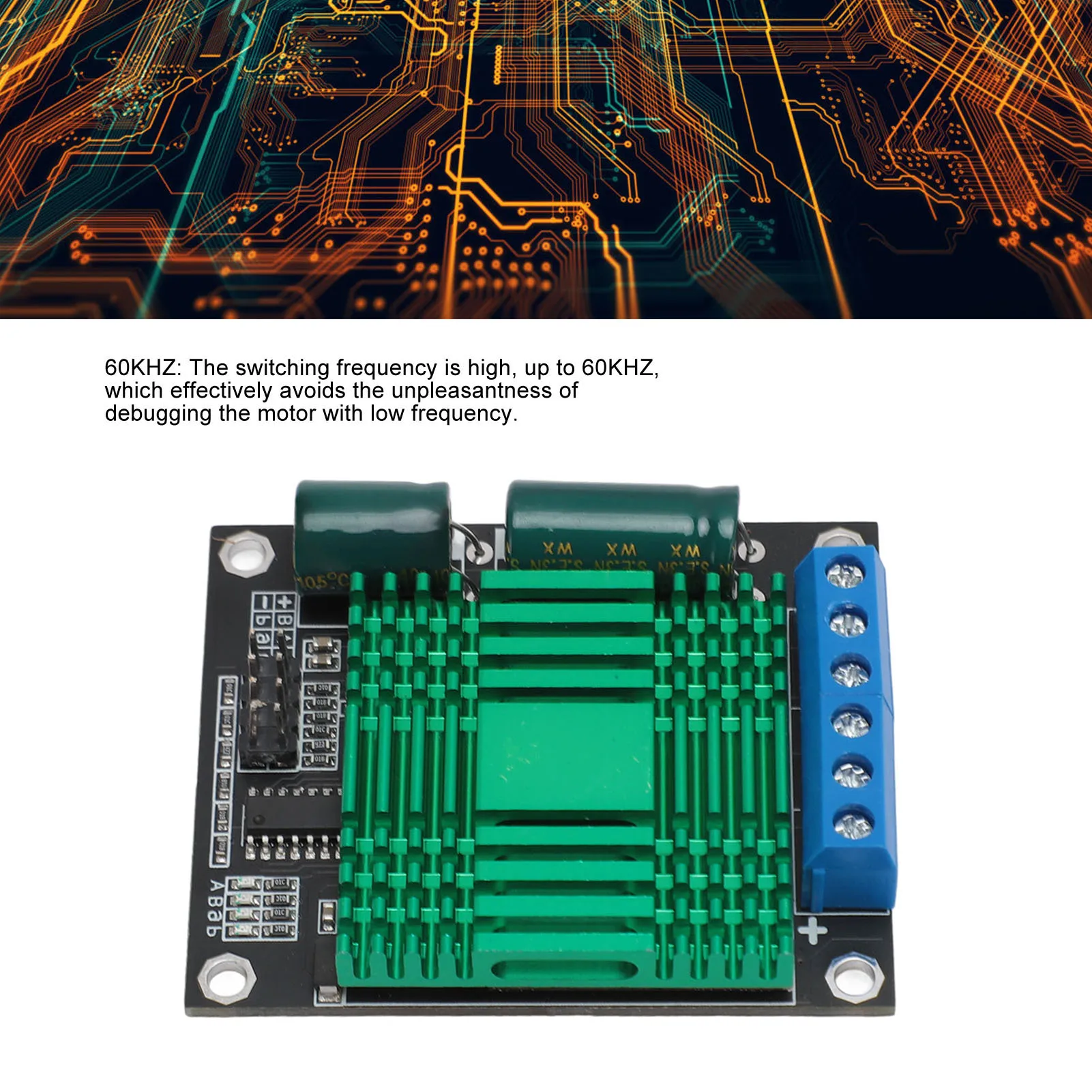 9V‑30V 60A DC Motor Driver Module Double Channel PWM High Power H Bridge DC Motor Driver Module for Replacement