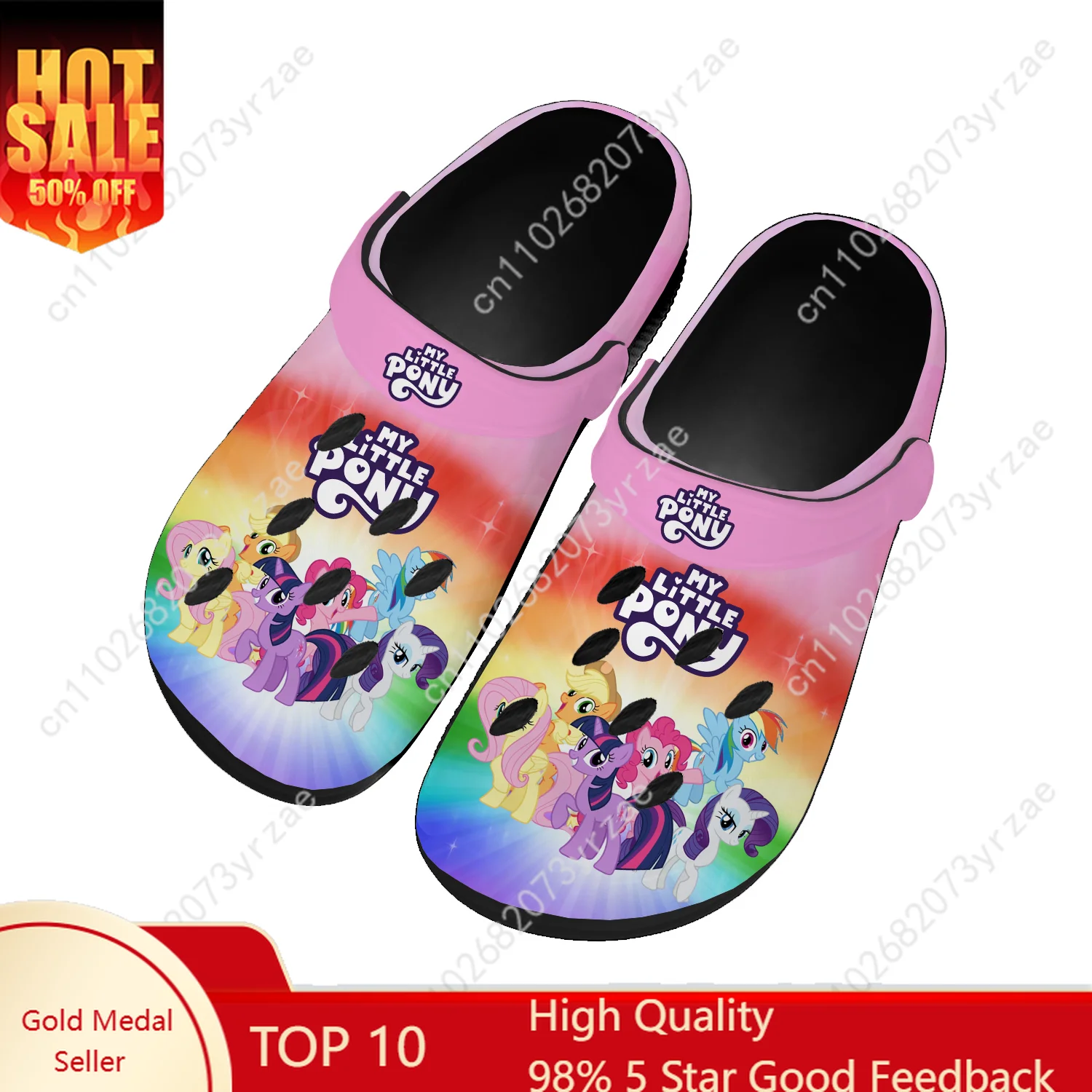 

My Little Pony Sandals Men Women Teenagers Home Slippers Friends Fashion Bathroom Beach Swimming Pool Shoes Custom Slipper