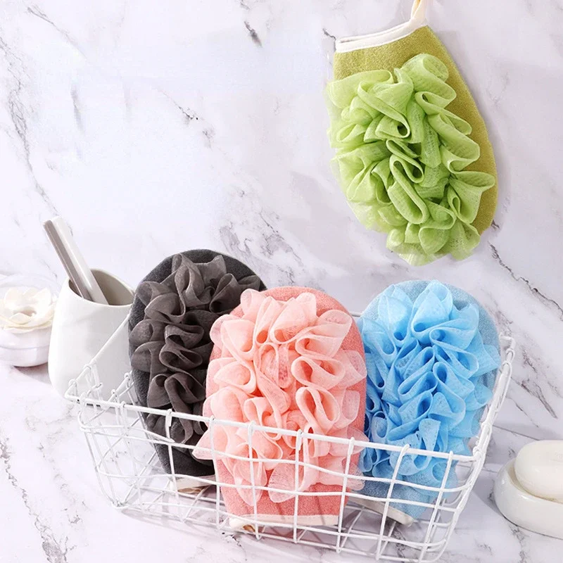 Exfoliating Bath Glove Scrub Peeling Wisp For Body Care Shower Washcloth Skin Cleansing Back Scrubber Brushes Shower Accessories