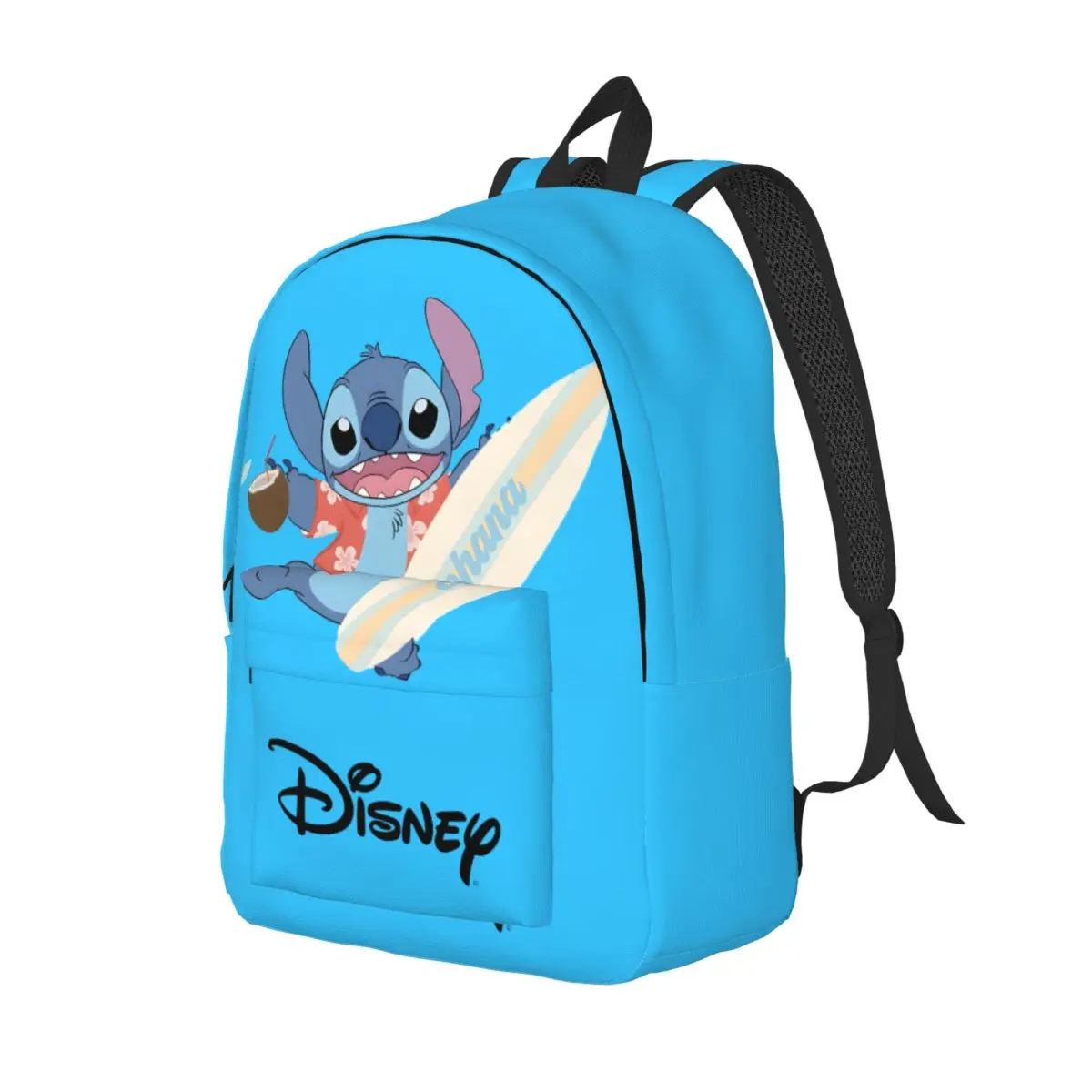 College Bag Beach Stitch Retro Washable Disney Cartoon Character Stitch For Kid Back To School Gift New Kindergarten Bag Outdoor