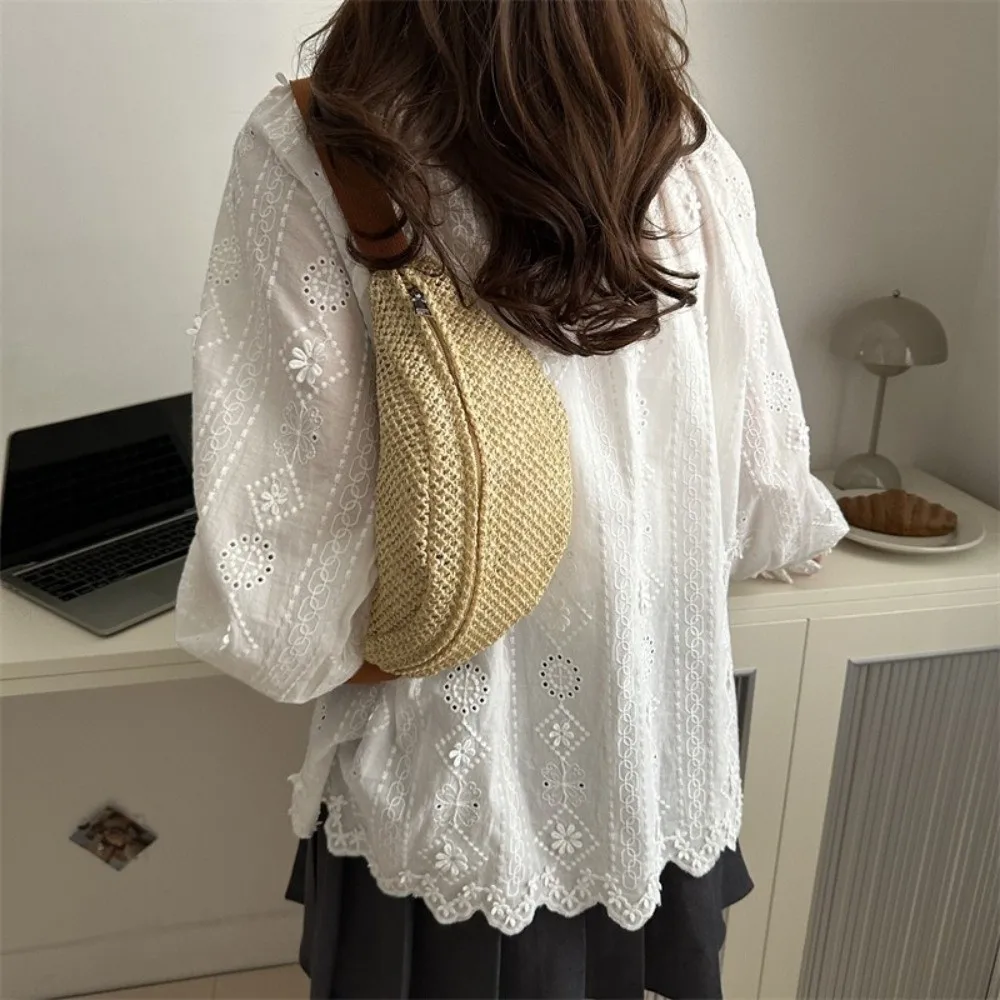 

Спортивная плетеная поясная сумка, сумки через плечо в стиле бохо, экологичные дышащие сумки-кроссбоди для спорта