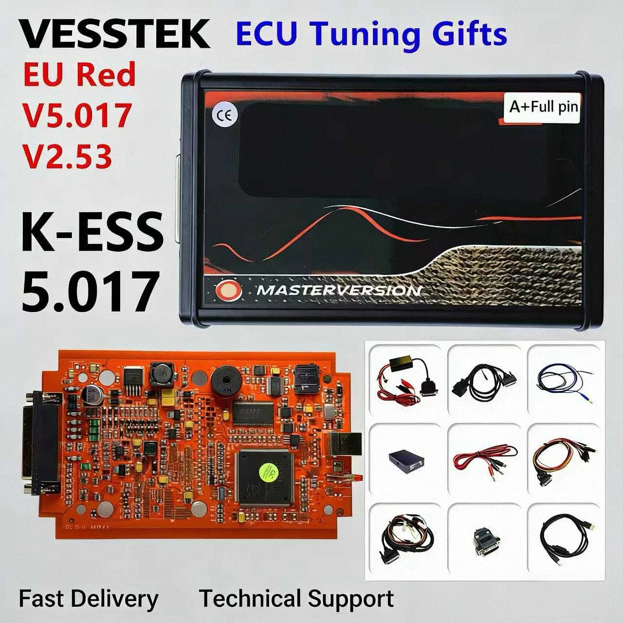 Unlock K-ESS 5.017 2.80 K-t-ag 7.020 2.25 4LED Online KE-SS Support Car Truck Up To 140 Protocols ECU Tool