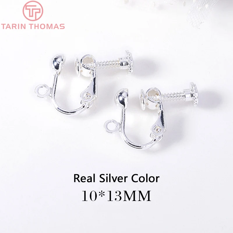 (2042)10PCS 10x13MM 24KGold Color Plated Brass Earrings Clip Diy Jewelry Discoveries Earrings Accessories Wholesale - Image 3