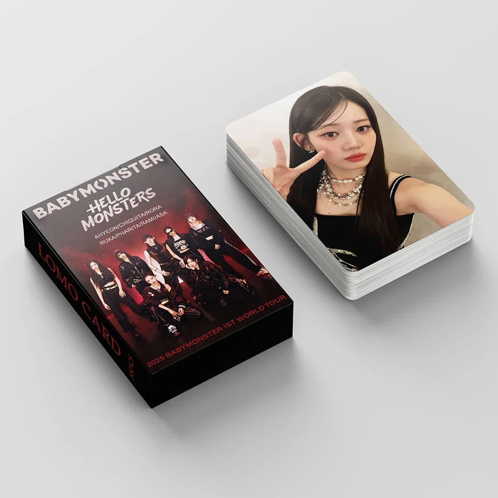 55Pcs/Set BABY MONSTER New Album HELLO MONSTERS Lomo Cards HARAM HD Photocards Girls Photo Card For Collection Fans Gift