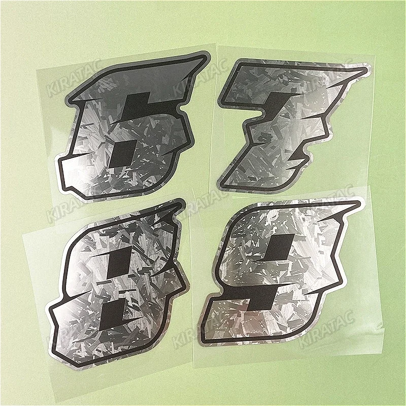 1PC 0to9 Arabic Numerals Silver Carbon Fiber Motorcycle Stickers Waterproof for Motorbike Fairing Fuel Tank Scooter Vinyl Decals