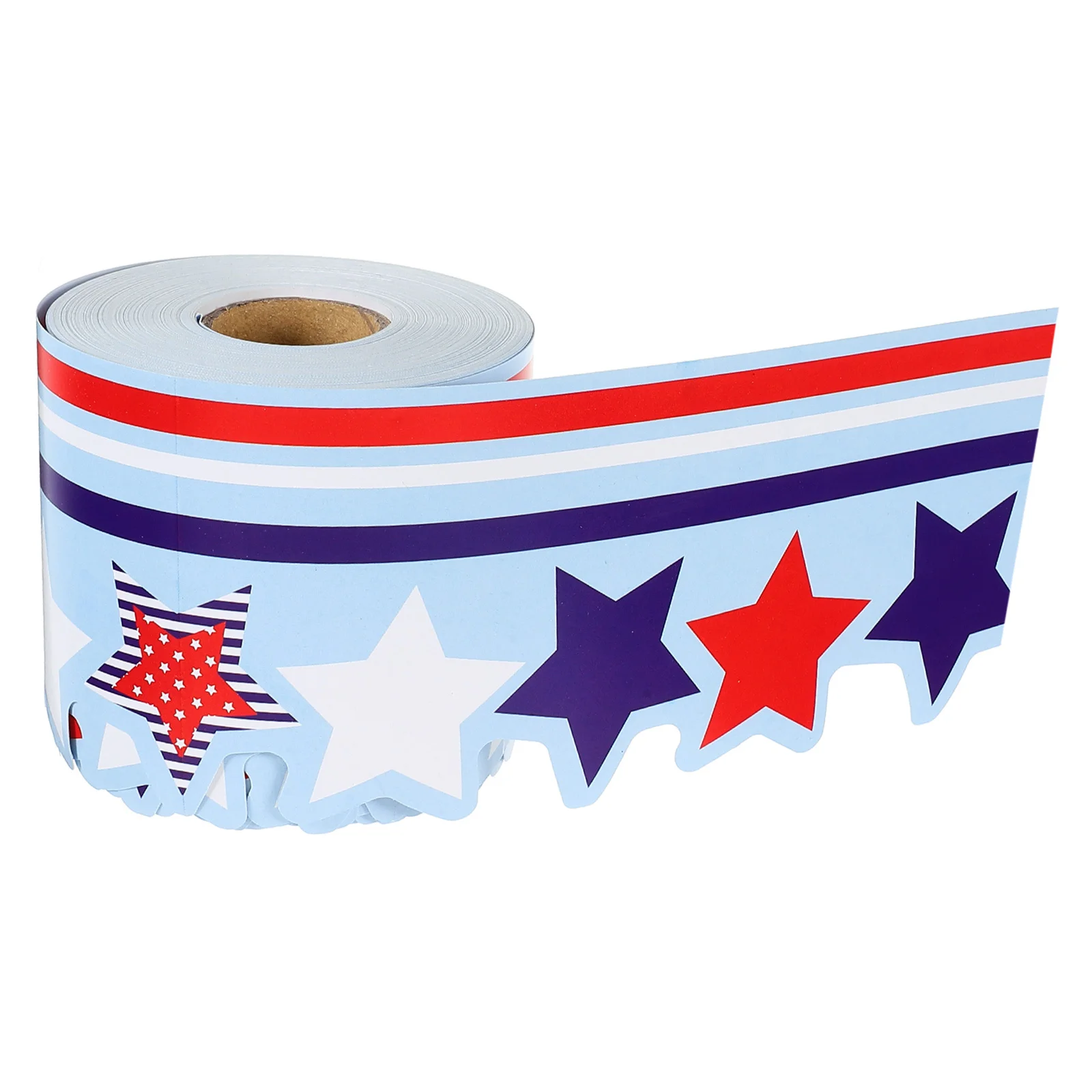1 Roll Five-Pointed Star Sticker For Bulletin Board Independence Day Decoration Removable Border Trim Blackboard Border Paper