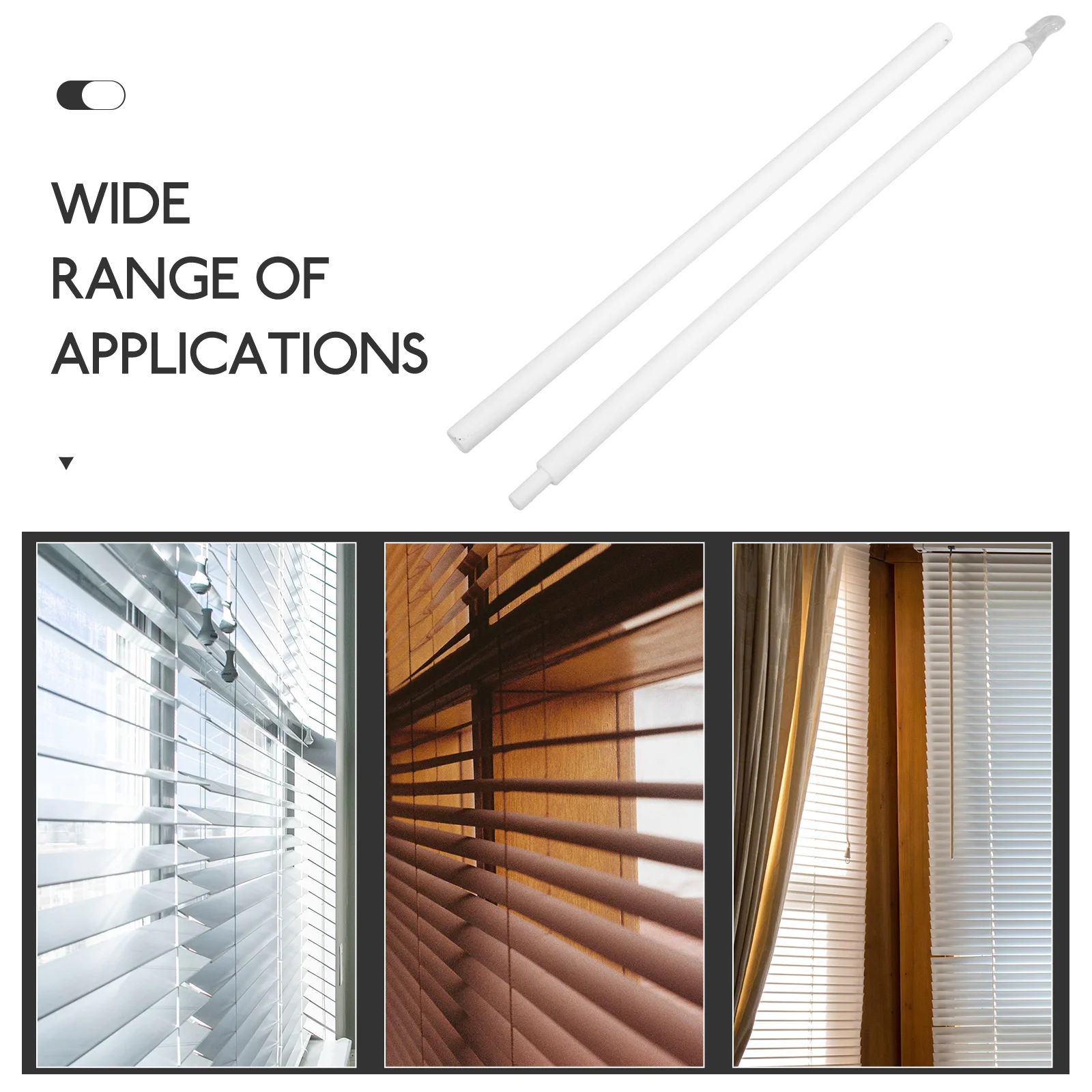 Venetian Blind Accessories Vertical Replacement Part Window Parts Rod with Hook Blinds Long for Tilt Wand