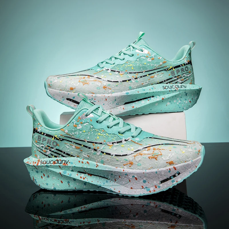 ماراثون لوحة الكربون وسادة هوائية الرجال الرياضة احذية الجري تنفس خفيفة الوزن المرأة مريحة رياضية عدم الانزلاق أحذية رياضية #2