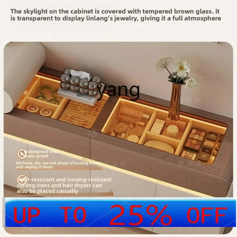 

LMM Dresser Desk Upturned Bedroom Premium Sense 2-in-1 Villa Makeup Table