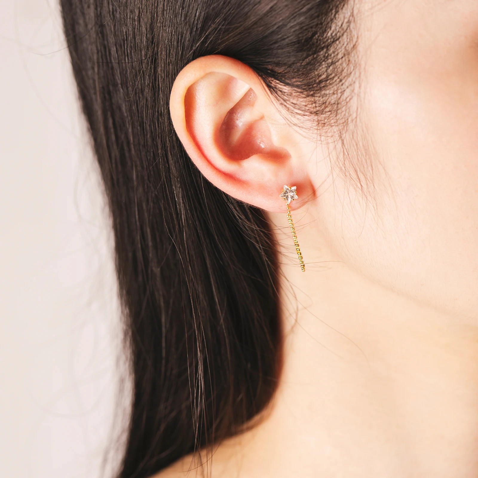 ANDYWEN-Boucles d'Oreilles Pendantes en Argent Sterling 925 et Or pour Femme, Bijoux avec Perles, Clips, Étoile, Clip de Mariage, 2023