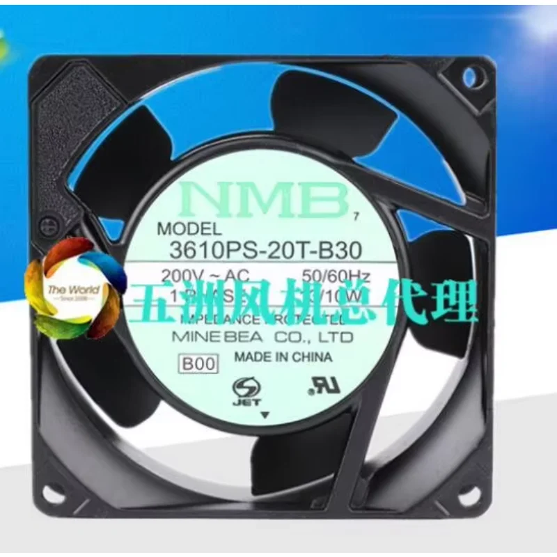 NMB-MAT 3610PS-20T-B30 AC 200V 13W 92x92x25mm Server Cooling Fan