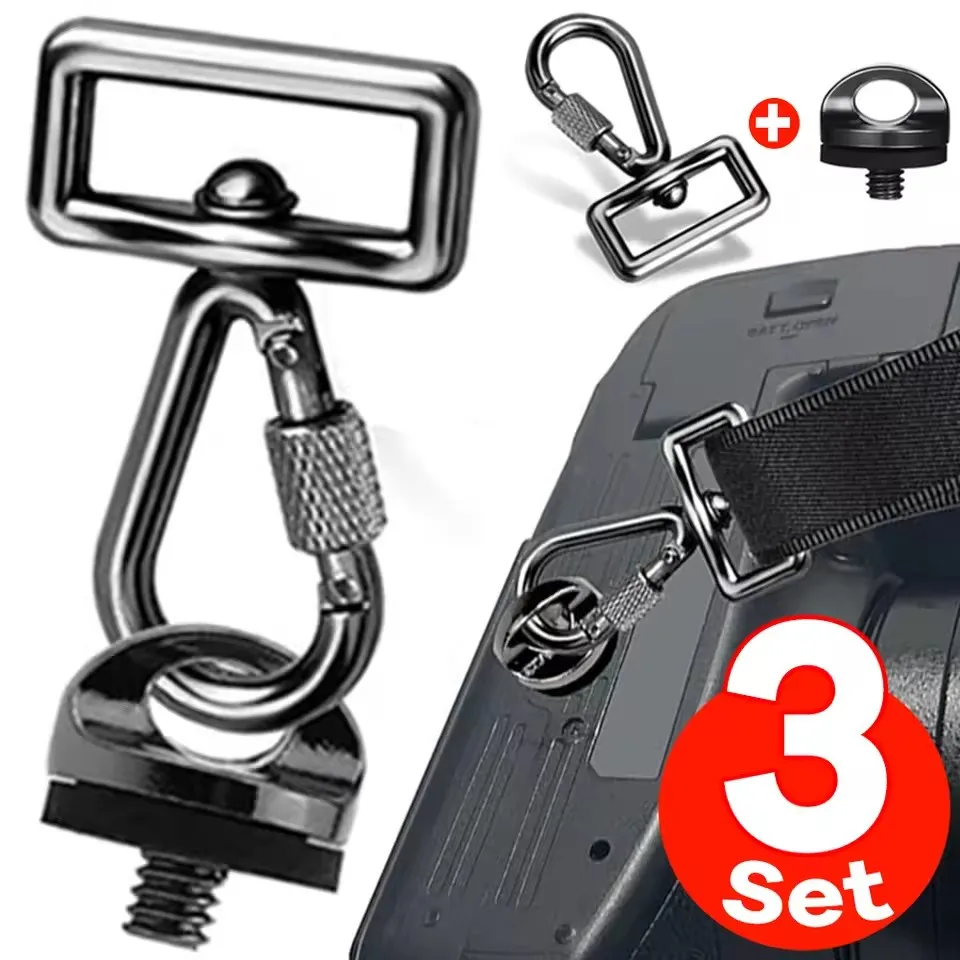 Camera Neck Strap Screw Holder Carabiner Hook Quick Release Set for Nikon Sony DSLR Cameras Neck Shoulder Strap Sling Accessory