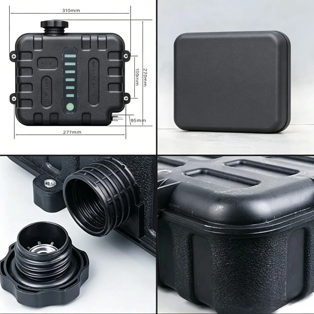 Plastic Diesel Tank Portable Fuel Tank High-grade Plastic Hassle-free Oil Nozzle Setup Black For Winter Camping
