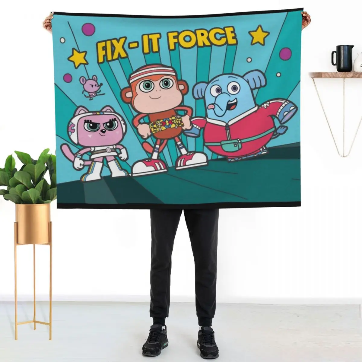 fix-it force chico bon bon Throw Blanket manga Large Hairys Summer Thermal Kid'S Blankets