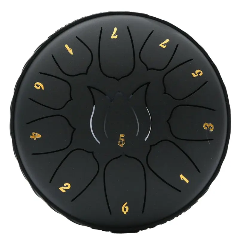 B48B-6-Inch 11-Tone Rain Drum Outdoor Garden Rain Drum Waterproof Music Rain Drum Forget Friends Drum Adult Handheld Drum