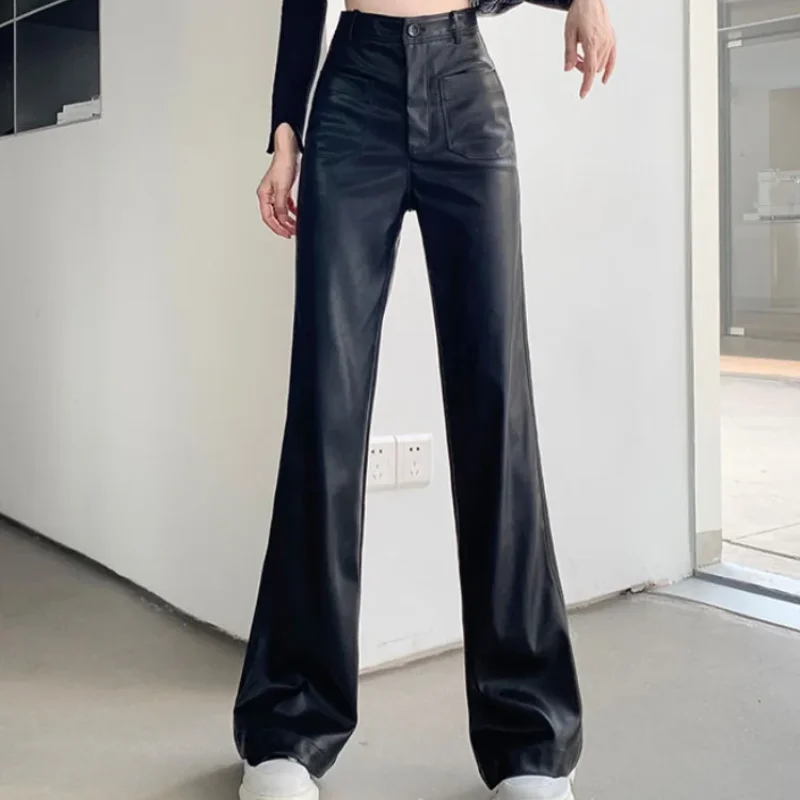 Women\'s Pants Wide Leg Spring Autumn High Waist Female Trousers One Size Comfortable Stretch Xxl Classic Aesthetic Slacks 90s G