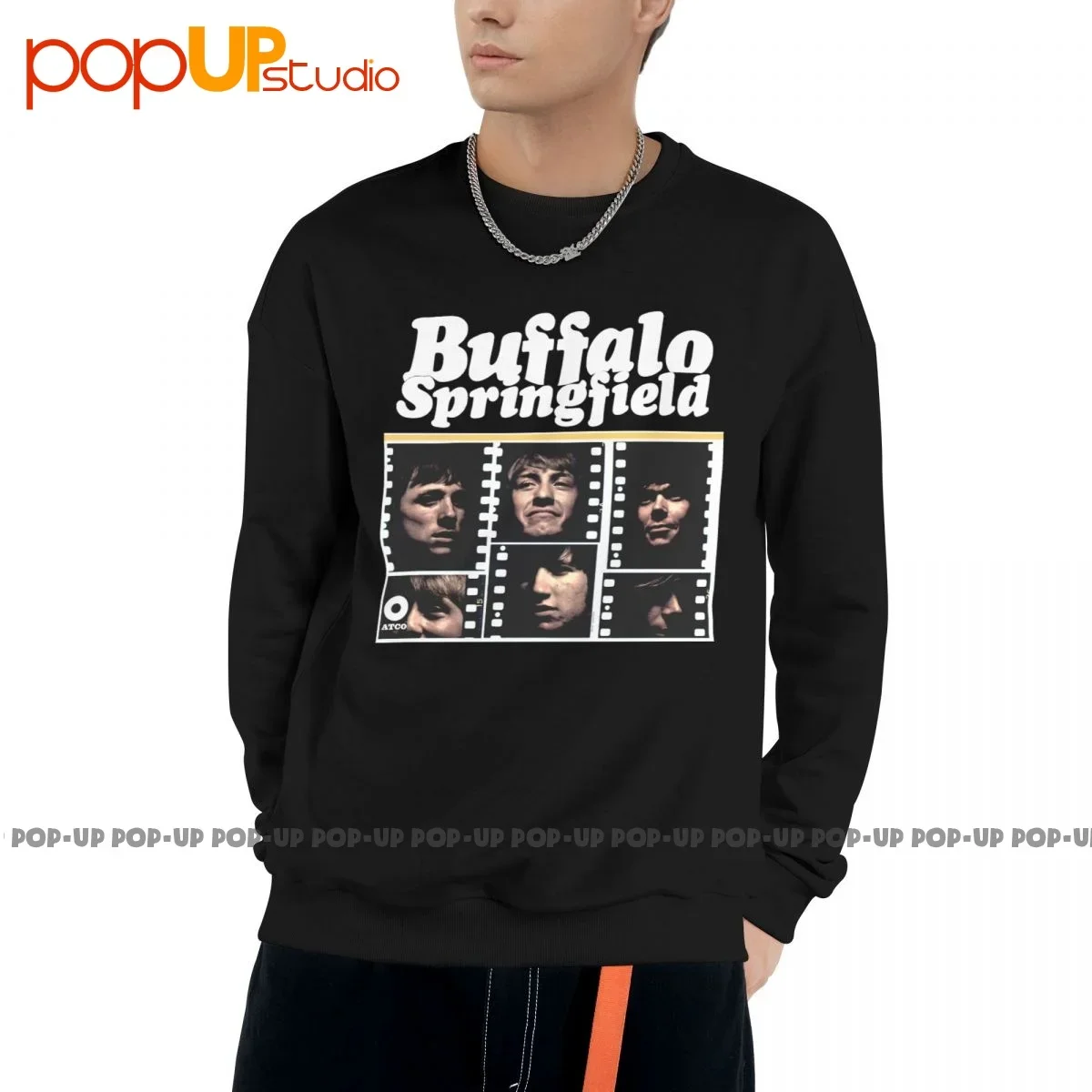 Buffalo Springfield Psychedelic Rock Band Sweatshirt Pullover Shirts Gift Design Splicing Best Quality