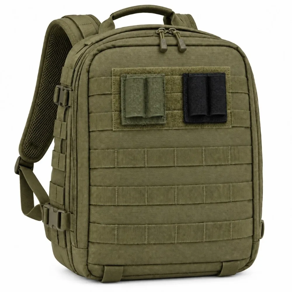 2 Hole Magic Patch Bag Nylon Double Pocket Tool Holder Pouch Wear-Resistant Quick Detachable Storage Pouch