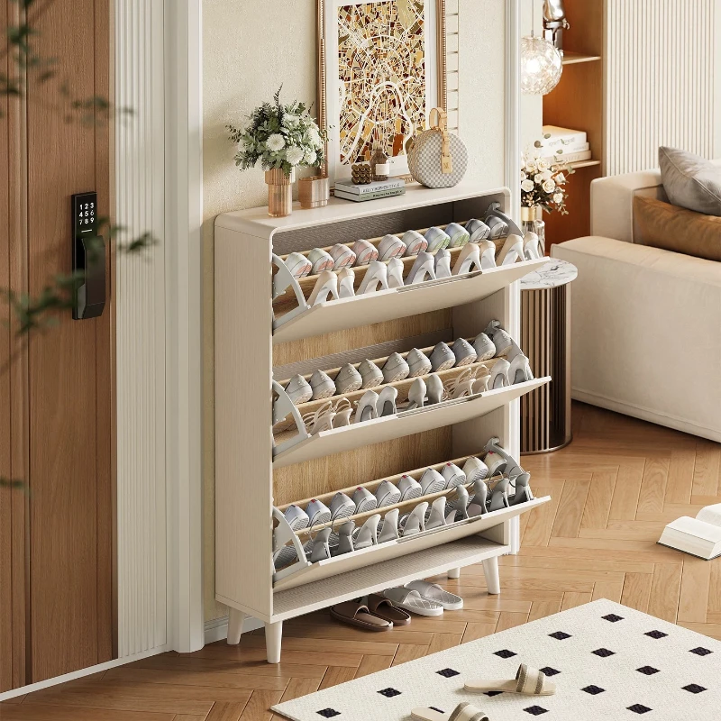 Ultra Thin Wooden Shoe Cabinet Organizer Storage Designer Nordic Shoe Cabinet Luxury Entrance Hall Zapatero Shoemakers Furniture