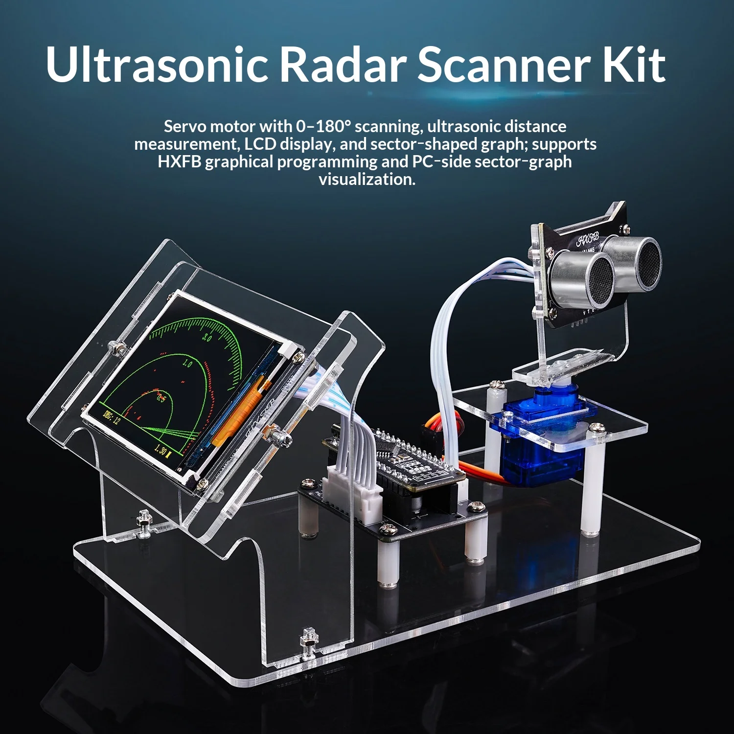 ultrasonic-sensor-radar-scanner-diy-kit-0-180-degree-servo-sweep-24in-lcd-5v-stem-coding-project-for-students