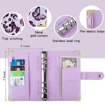 A6預算活頁夾預算計畫表資金整理器,附拉鍊袋及貼紙,輕便便攜記帳本 10 最佳銷售 預算規劃整理器 - №5