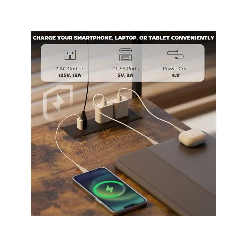 مكتب مكتب لأجهزة الكمبيوتر، تصميم مدمج، مناسب للاستخدام المنزلي أو المكتبي، أنيق وعملي #5