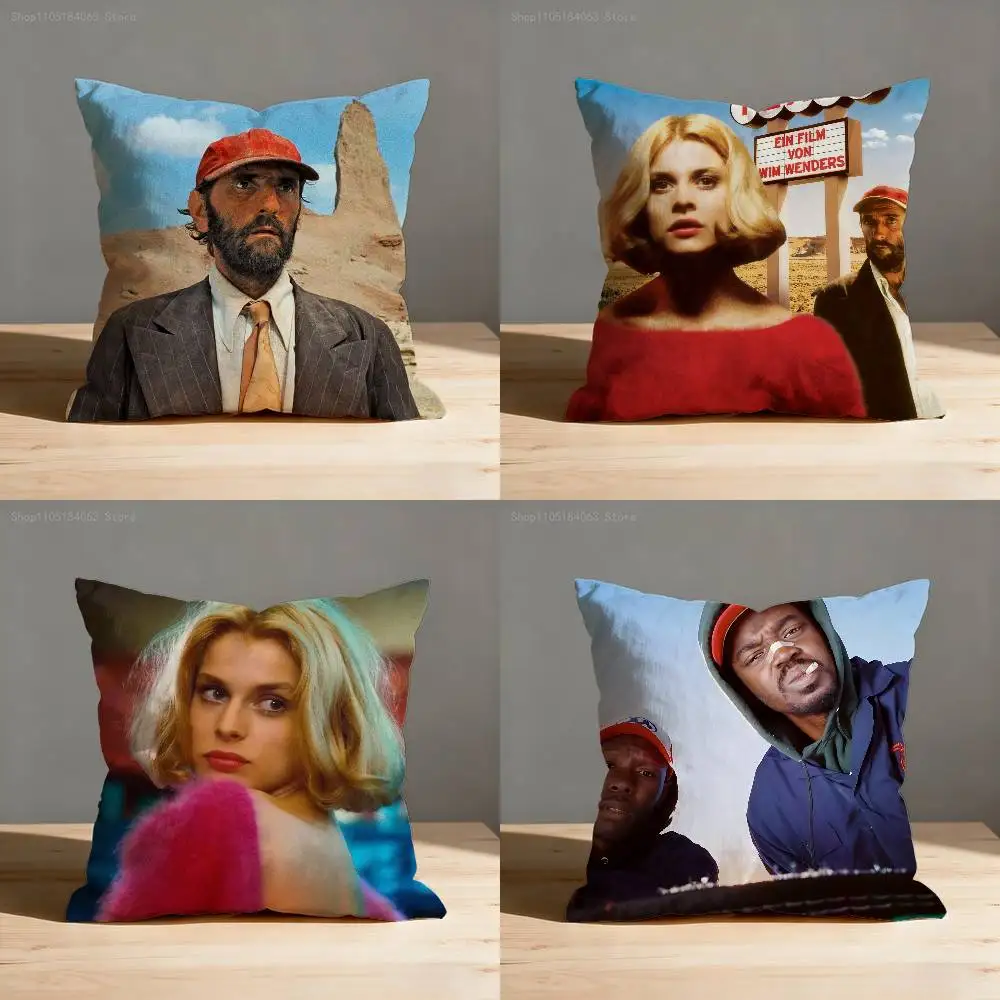 

Film P-Paris T-Texas Pillow Case For Sofa Decor Car Office Room Printing Cushion Cover Decorations and Protector