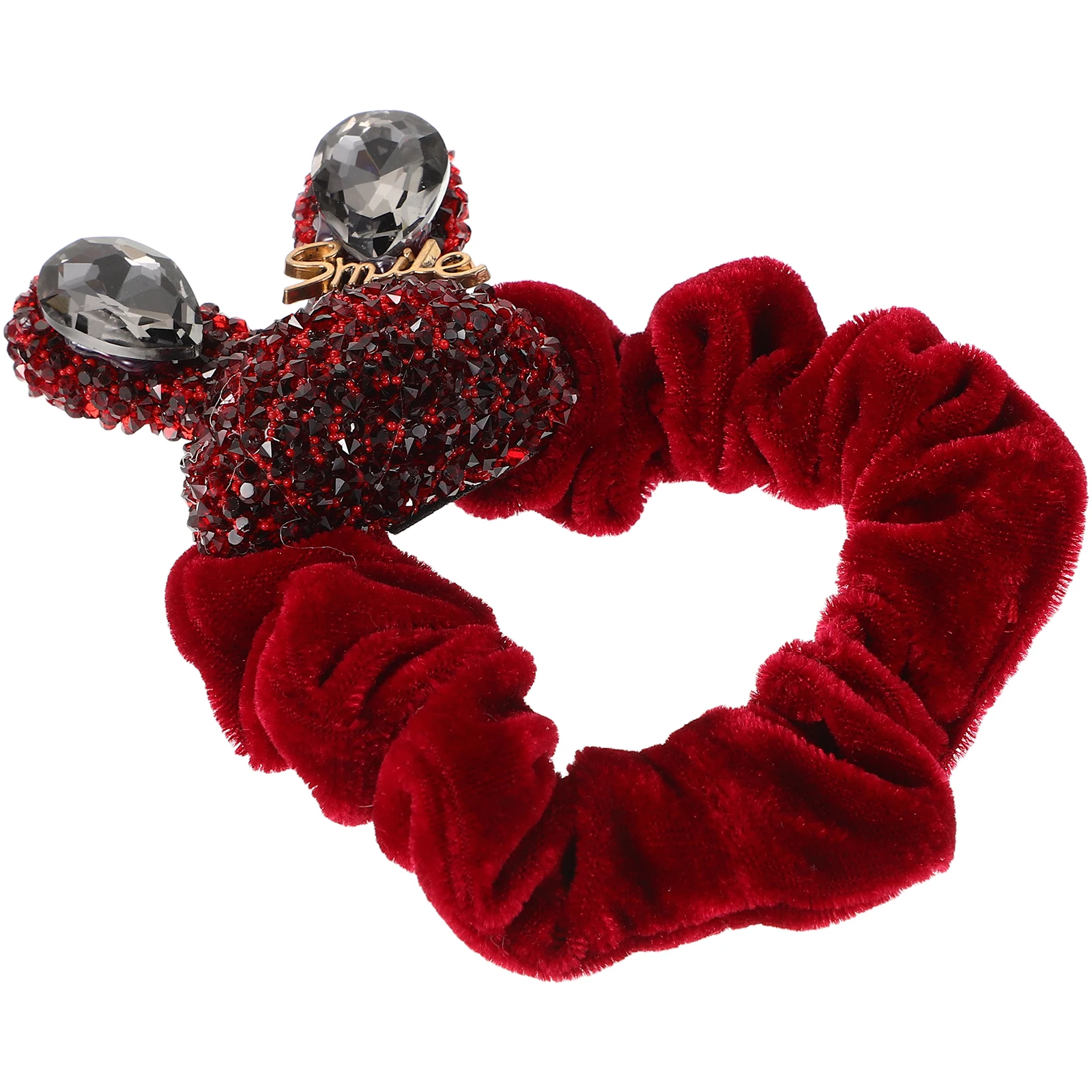 

Rabbit Hair Tie Women Sparkly Rhinestone Elastic Cuff For Thick Hair Cute Headwear Ponytail Accessories Dance Hairbands Chinese