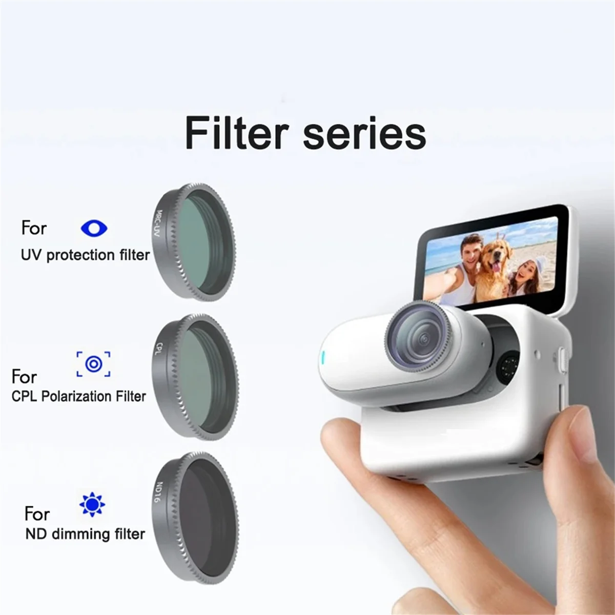 For Go 2/3 Lens Filters ND8 ND16 ND32 ND64 MCUV CPL Night STAR Filter for GO2 GO3 Sport Camera C