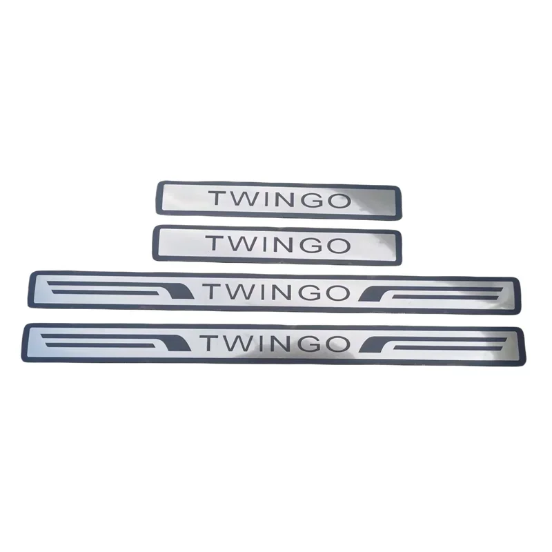 For Twingo Clio Stainless Steel Car styling Sill Scuff Plates Pads Car Door Protection Pedal Board Bumper Moldings Accessories