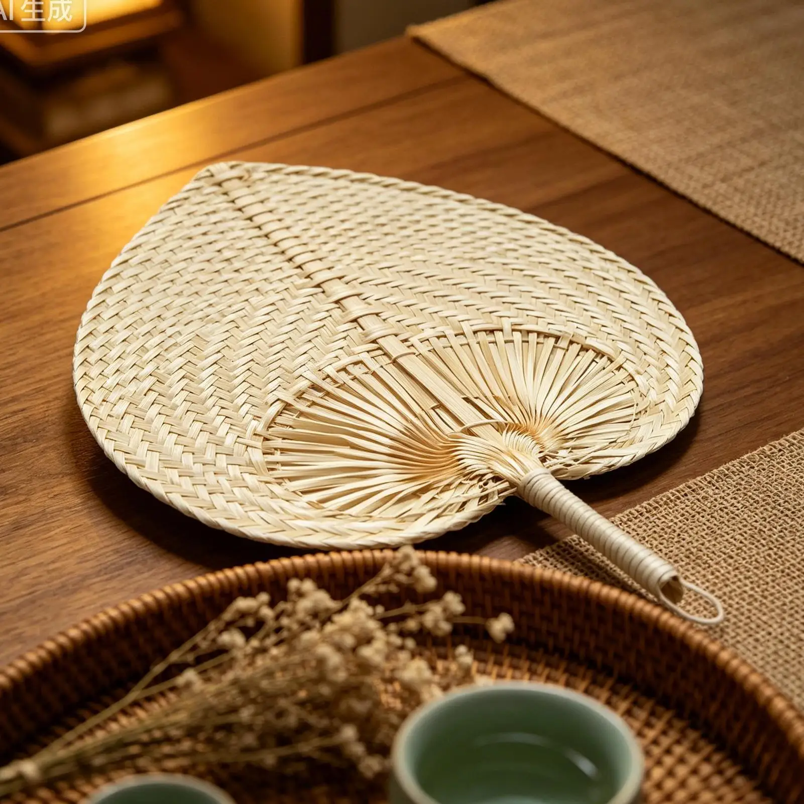 Hand Fans Hand Made Fan Rattan Decoration For Wedding Natural Palm Leafs Woven Fans Wall Art Decor For Farmhouse Ornaments