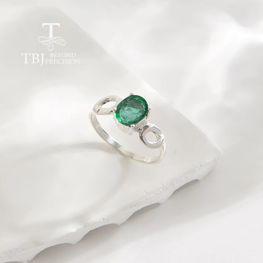 

Natural Emerald gemstone Handmade Ring fine jewely 925 sterling silver for women Party & anniversary birthday Gift