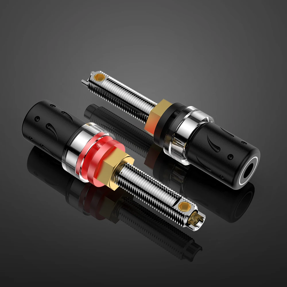 Viborg BP613 Pure Purple Copper Rhodium Plated Speaker Jack for High-End Speakers and Amplifiers Long Length Terminal Connector