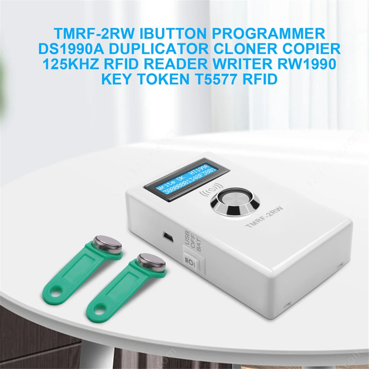 TMRF-2RW ibutton programmierer ds1990a duplikator kloner kopierer 125kHz rfid reader writer rw1990 key t5577 rfid