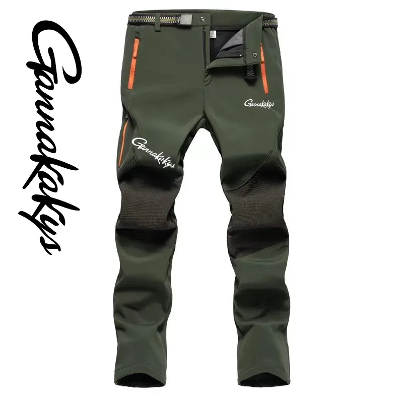 2024 Winter Fishing Pants, Windproof Hiking Sports Skiing Work Pants, Warm and Breathable Travel Hiking Pants