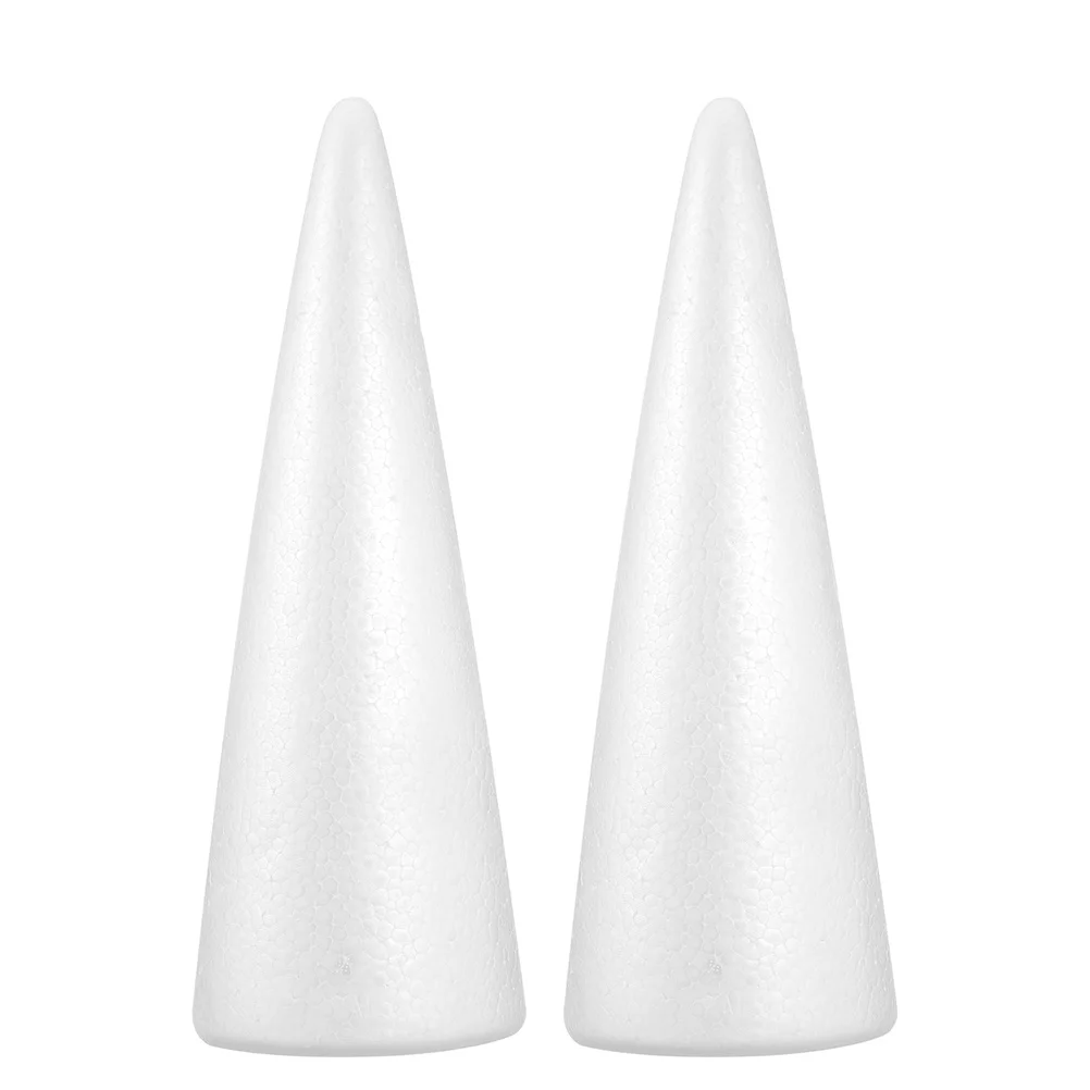 قطعتان من مخاريط رغوة البوليسترين البيضاء للإمكبات الإبداعية التي لا نهاية لها في مشاريع DIY وقت الترابط مع الآباء #1