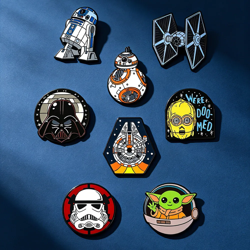 Anime Cartoon Series New Star Wars Peripheral Badge Personalized Trend Aerospace Metal Brooch in Stock