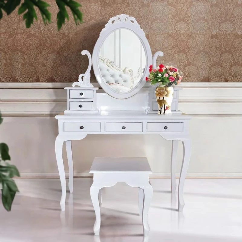 Comò, mobili in legno massello di mogano laccato bianco: