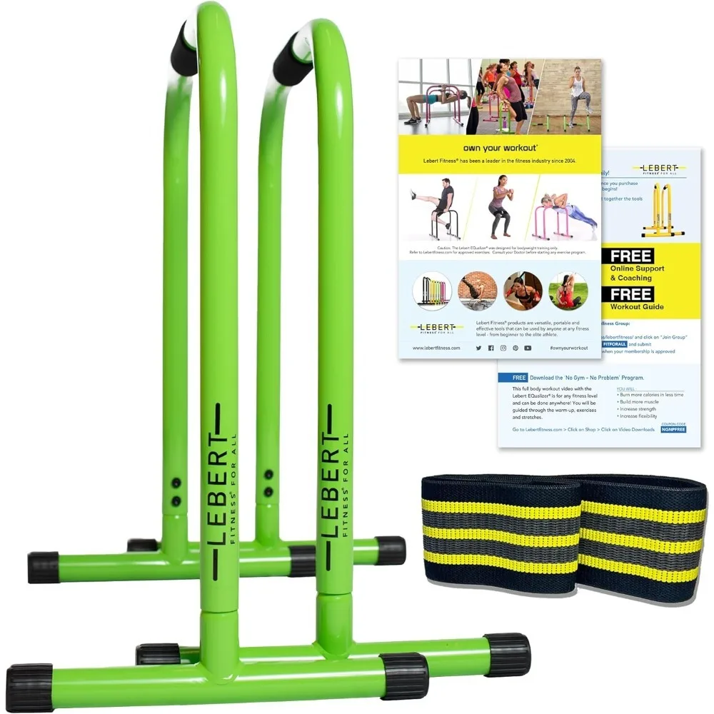 

EQualizers Original Dip Bars | Total Body Strengthener Pull Up Bar Home, Gym