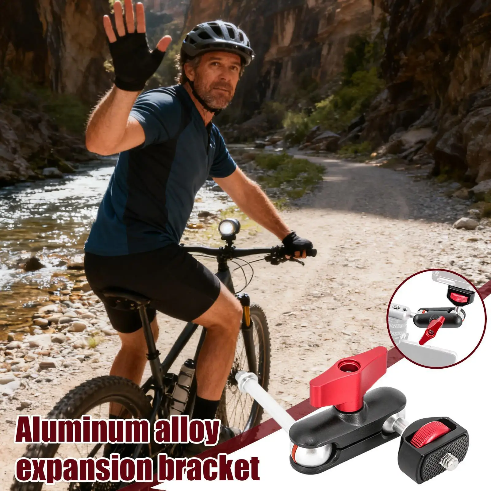 

Phone Holder For Bike Outdoor Double Ball Head Bracket Aluminum Alloy Bicycle Phone Holder For Mountain Road Cycling Outdoor