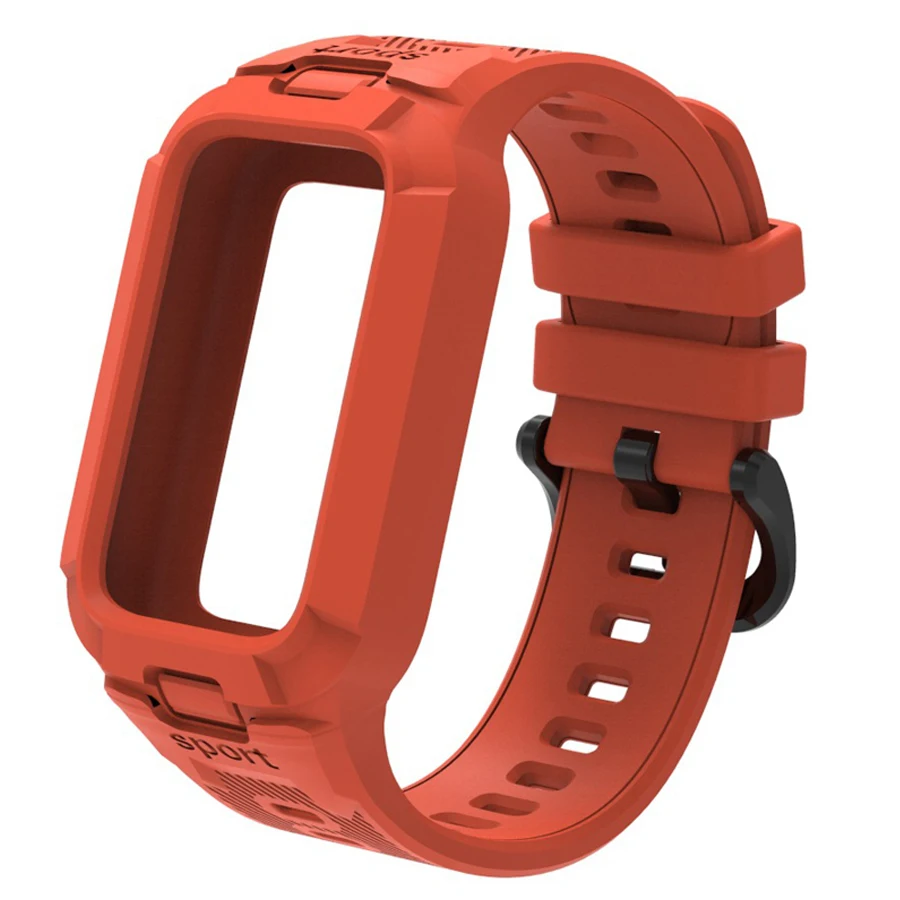 Siliconen bandje + hoesje voor Xiaomi Smart Band 9 8 Active Smart Watches accessoires armband voor Redmi Band 3/2 bandje met hoesje