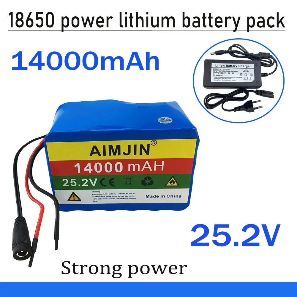 

High capacity 25.2V 14000mAh 18650 lithium battery 6S4P BMS power battery pack