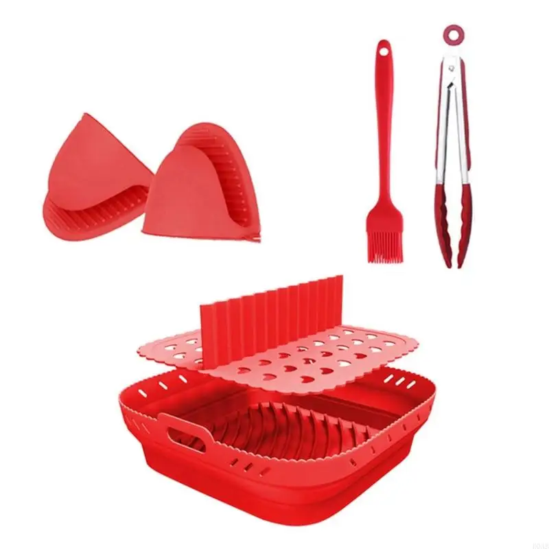 D0ab silicone air fryers liner tái sử dụng không khí có thể sử dụng được với các phụ kiện không khí chia