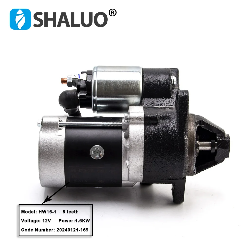 

HW16-1 8T 12V 1.6KW Engine Starter Motor 8 Gear teeth For Motor Starter Diesel Generator Parts