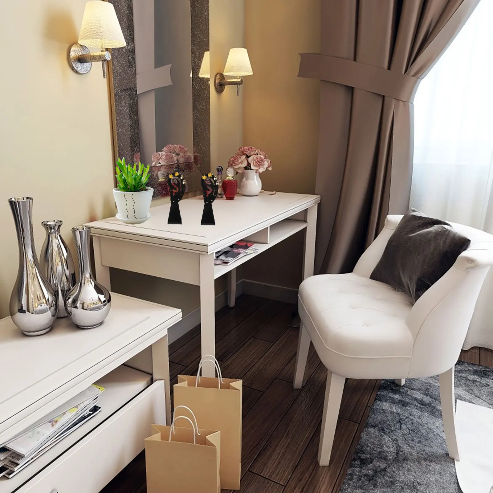 

6 шт., подставка для сережек, держатель для ювелирных изделий, органайзер, плоское основание, прочный материал, привлекательная витрина, подставка для дисплея