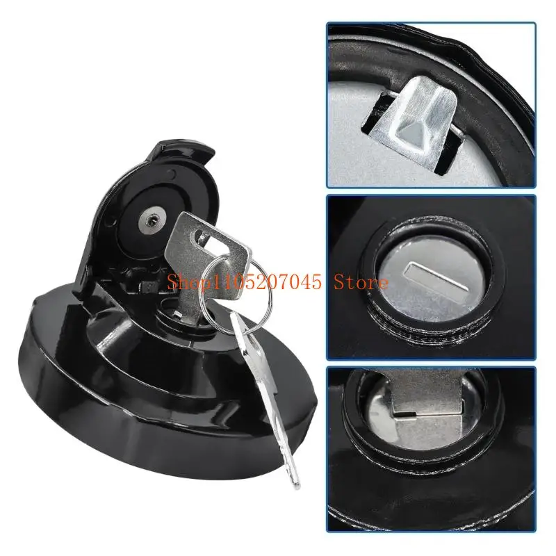 37cd 15521-00500 Threaded Lid with Keyed Lock and Hinged Lock Cover Plastic