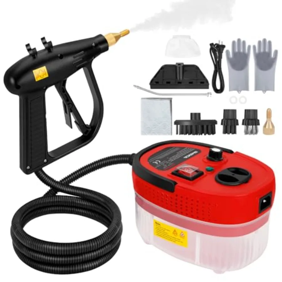 

Handheld Pressurized Steam Cleaner 2500W HighTemperature Portable Cleaning Machine Ideal for Deep Cleaning Couches Cars Floors