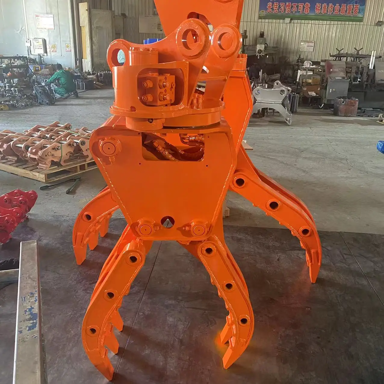 

Hydraulic Wood Grapple Saw Timber Claws Wood Cutting Tree Shear Wood Log Grapple Excavator Attachment for 5-9 Excavators