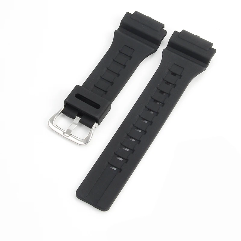 สีดําสีเขียวสีฟ้าสีแดงสีกากีประณีตซิลิโคน 20 มม.สําหรับ Casio MCW-200H/AE-1400 ผู้ชายนูนอินเทอร์เฟซนาฬิกาอุปกรณ์เสริม